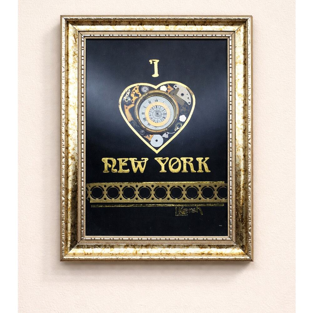 L Kersh Watch Parts I Love New York Gold Frame - Signed